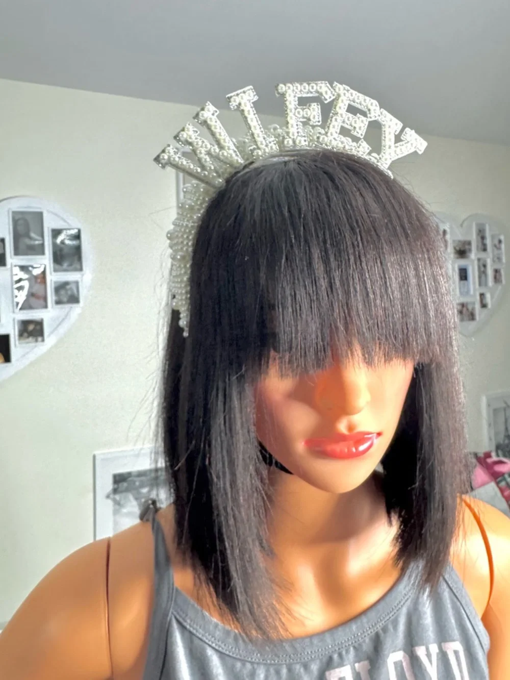 Rhinestone 'and Pearl Wifey'‎ Headband - Silver NWOT